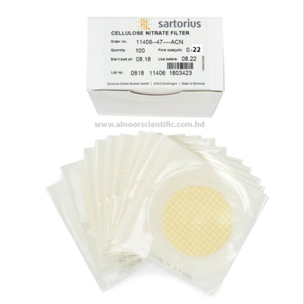 Sartorius Cellulose Nitrate Membrane filter pore sizes from 0.2 μm/ 47 dia