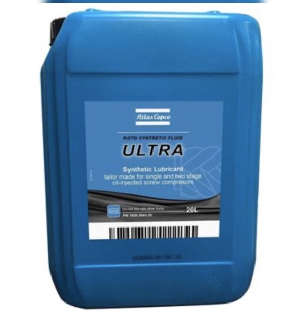 Compressor oil Rotary screw Atlas Copco Ultra, Synthetic oil 20 Ltr